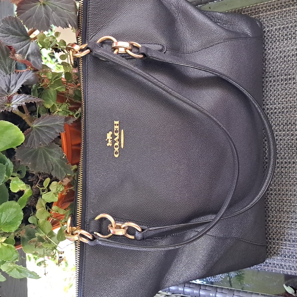 Coach Ava Navy Leather Shoulder/ Tote Excellent Condition Like New